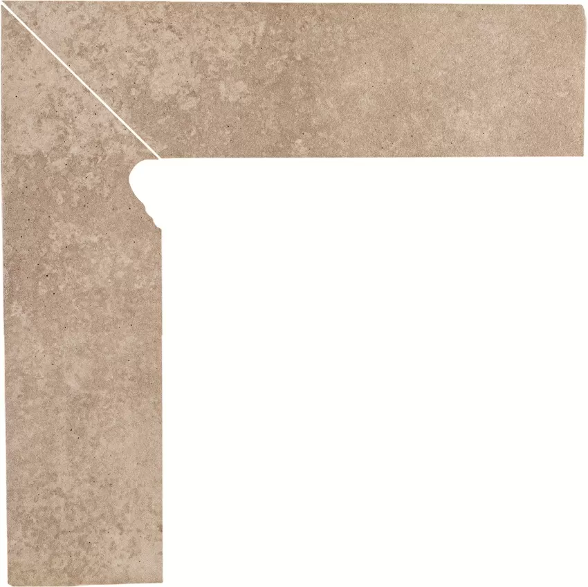 Клинкерная плитка Viano Beige Плинтус/цоколь левый 2-х элем MAT 30х8,1