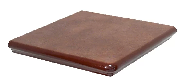 Клинкерная плитка Ступень угловая 114 Cognac Braun 32x32x9,5