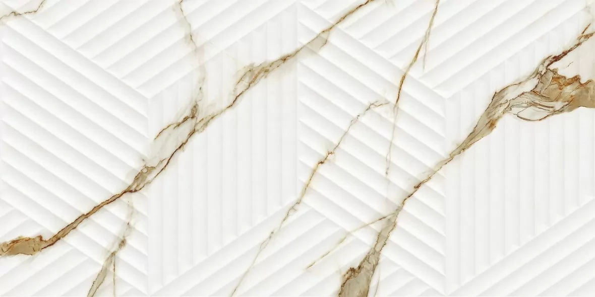 Плитка LE63063A-F53 Bianco Carrara Oro Cubo Rectificado 30х60