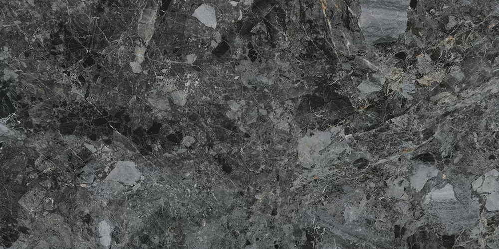 Керамогранит K948087LPR01VTER MarbleS Бреча Черный Лаппато R9 8мм 60x120