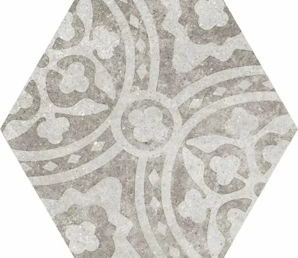 Керамогранит 22099 Hexatile Cement Garden Grey 17,5x20 (17 видов паттерна)