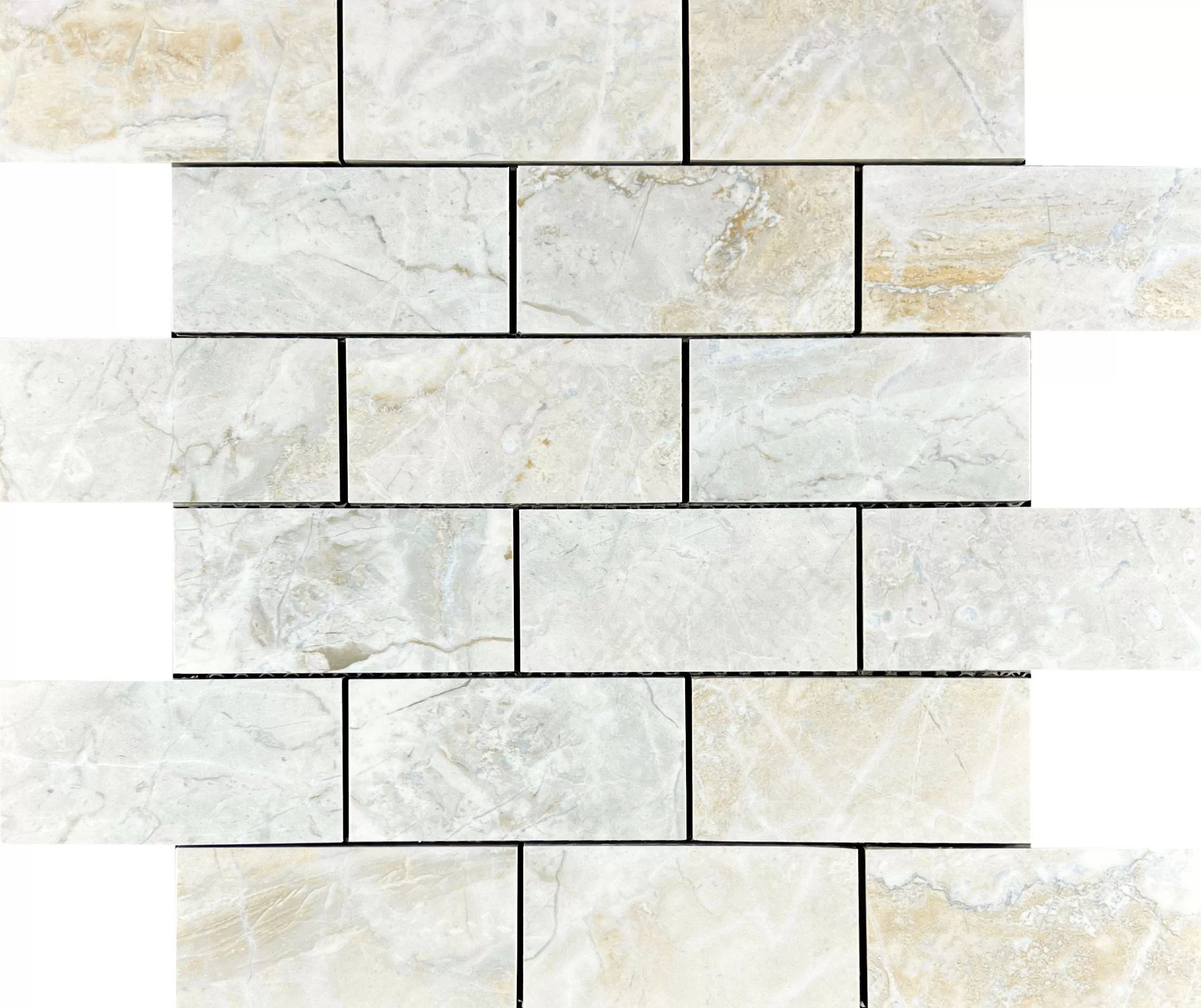 Мозаика Mosaic Lumix White Brick Bone 346x297