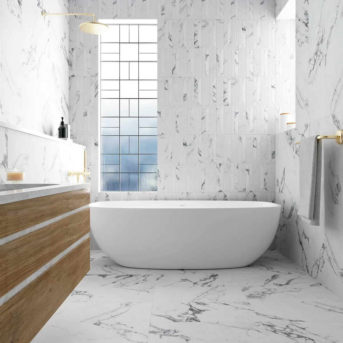 Керамогранит Octogono Aura Calacatta 40.8x40.8