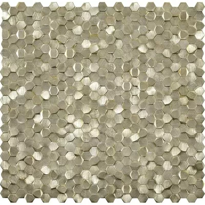 Мозаика Aluminium 3D Hexagon Gold 8x14x6 29.7x30.6
