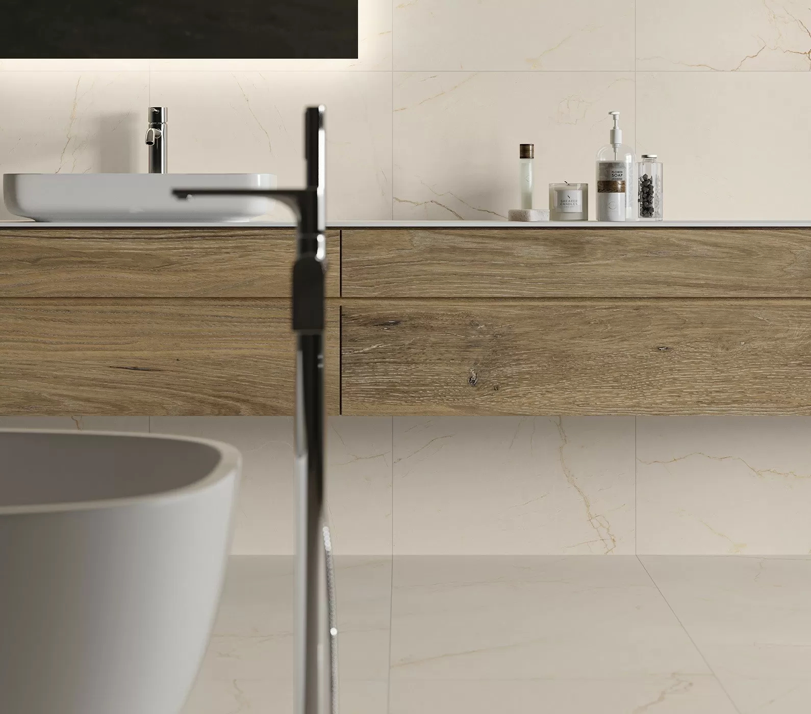 Керамогранит Crema Avorio 45x90