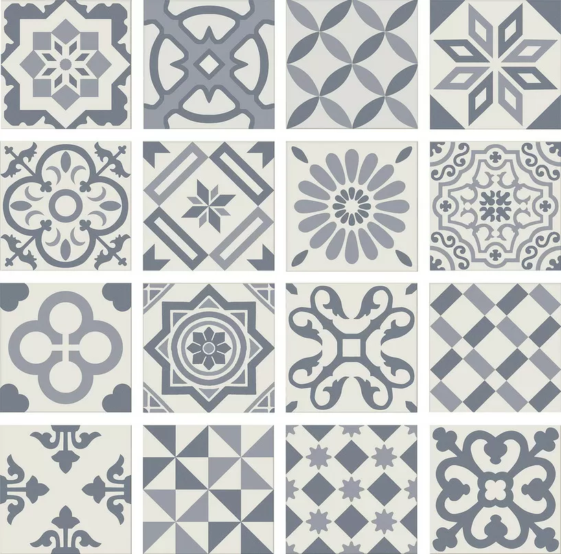 Плитка PT01950 ANTIGUA DECOR AZUL 20X20