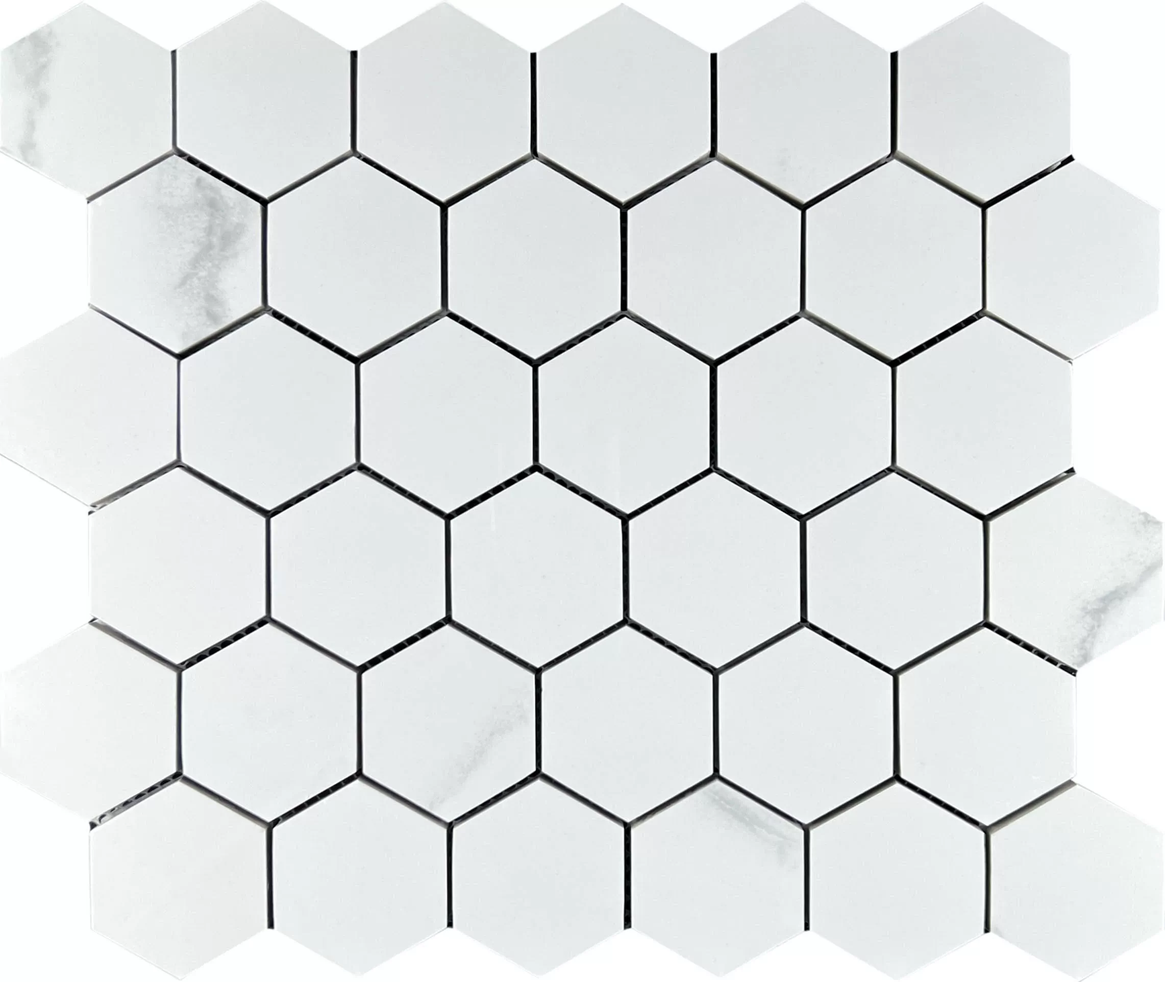 Мозаика Mosaic Calacata Lite 48 Hexagone 30.9x32.2
