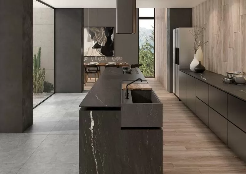 Керамогранит Belvedere Black Polished Mix 160x320