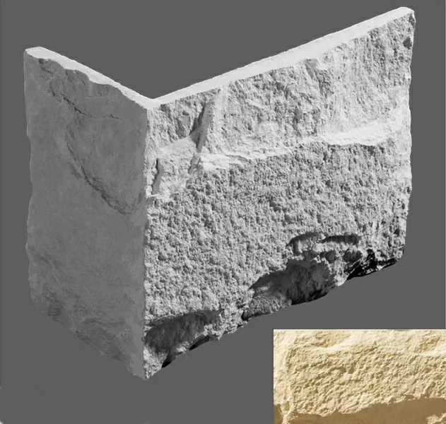 Искусственный камень Угловой элемент Турин 050 17,6/7,4(26/12,5)x14.5x3