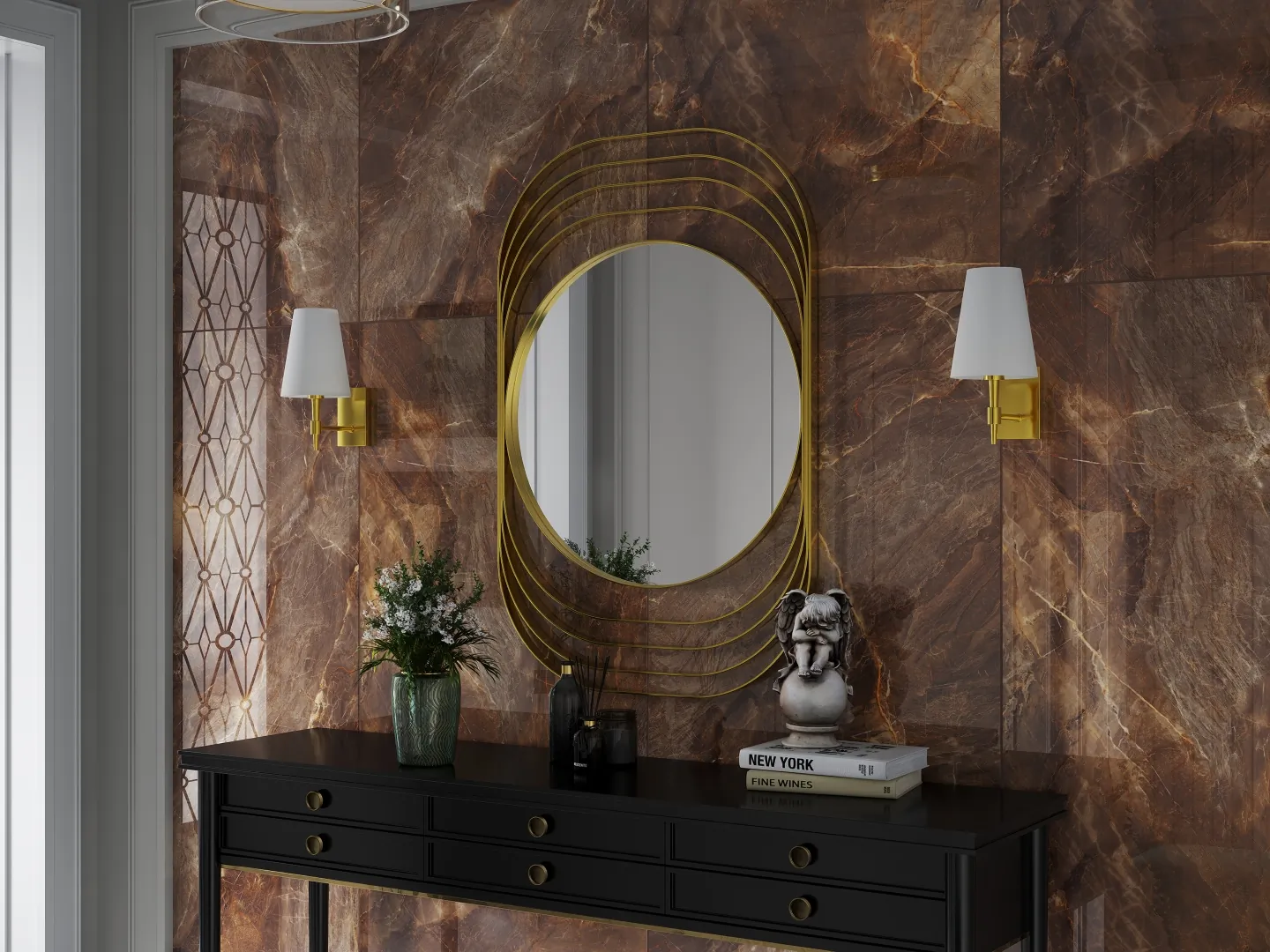 Керамогранит MOGXL5001 Marble Brown полированный 80x160x9