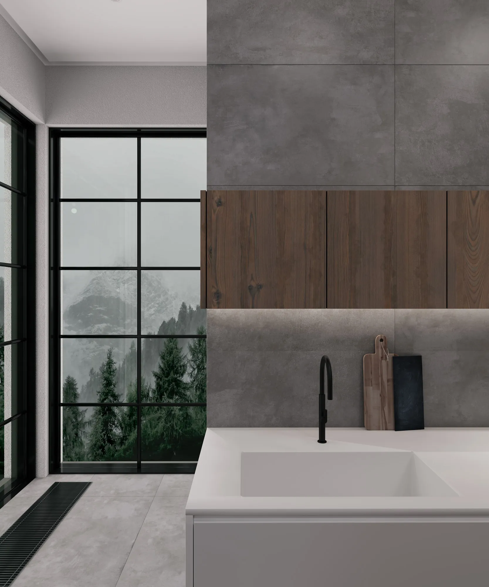 Керамогранит RT7005-A Cementum Light Grey Matt Rustic 60x120