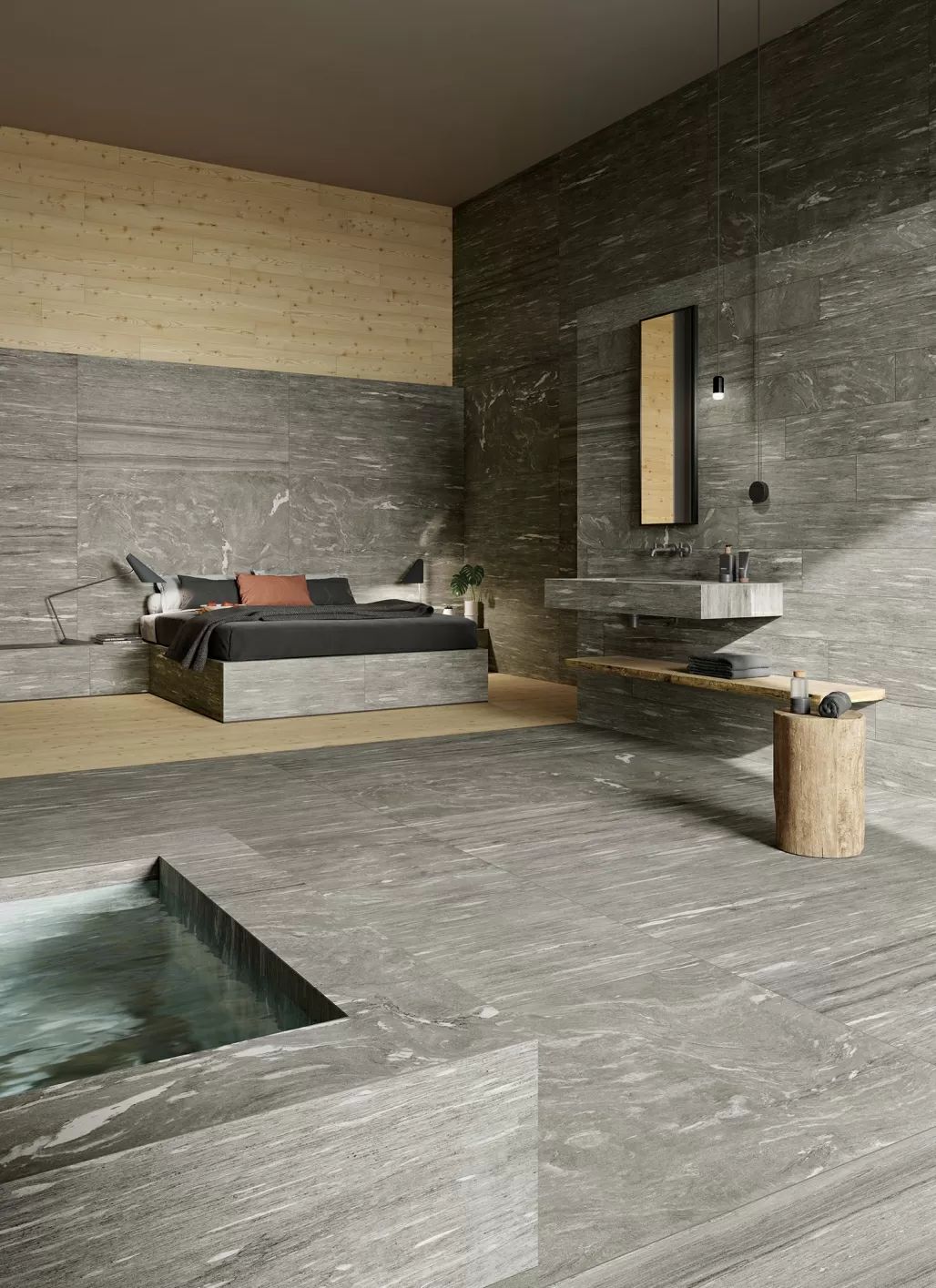Плитка 600080000424 Skyfall Блу Вставка Текстур 40x80
