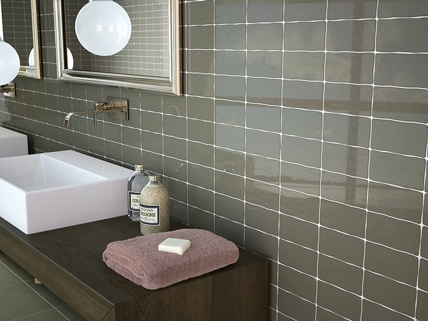 Плитка MOLDURA GREY 5x15
