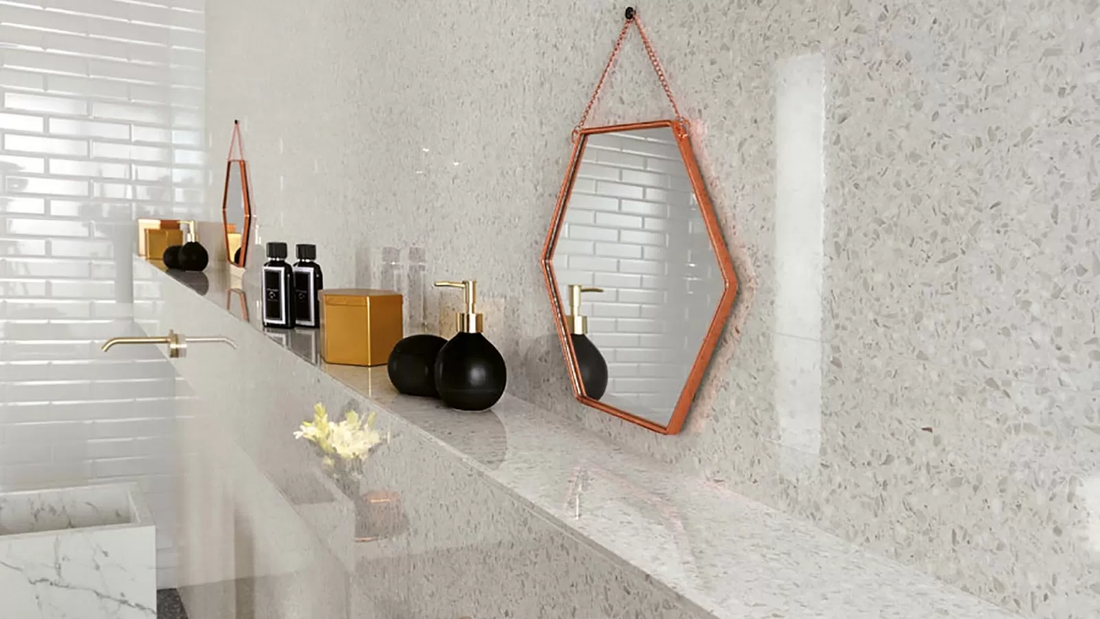 Керамогранит ATW3 Marvel Terrazzo White 60x60