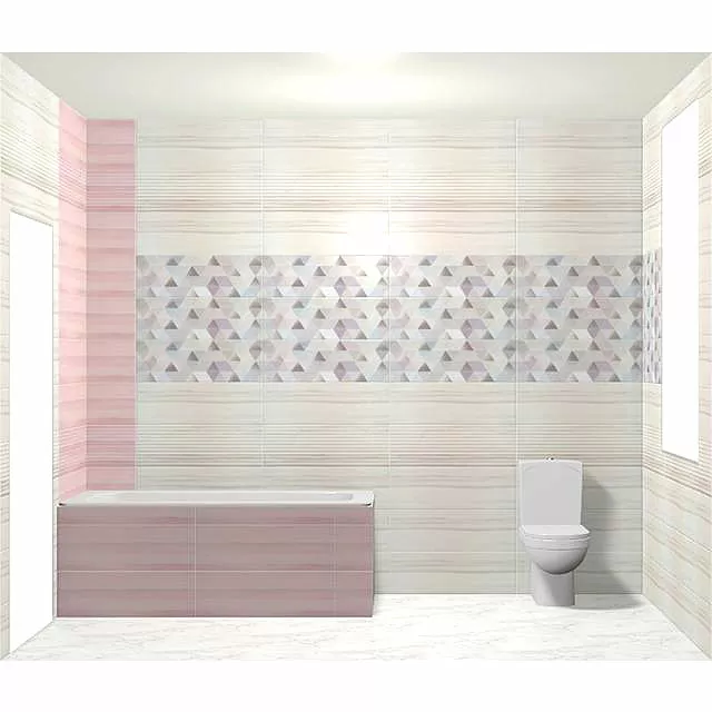 Плитка O-GEG-WIU451-46 Вставка Geometric Game Multicolour 25x75