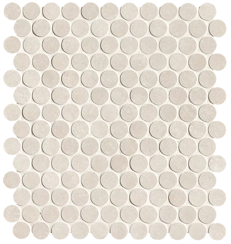 Мозаика fRNM Nobu White Gres Round Mosaico Matt 29,5x32,5