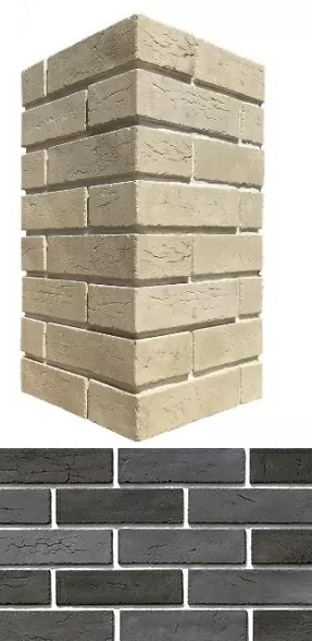 Искусственный камень 363-85 Терамо брик Design II угол 10x22,5x6,5
