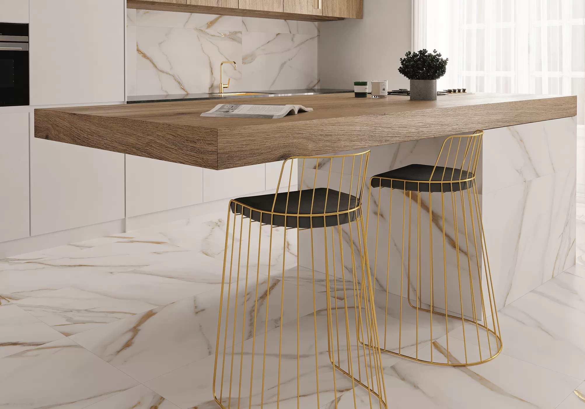 Керамогранит Calacatta Gold 32x62.5