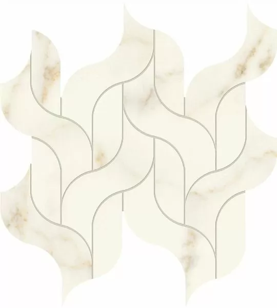 Мозаика AF8R Marvel Calacatta Apuano Mosaico Waterfall Lappato 30,5x27,7