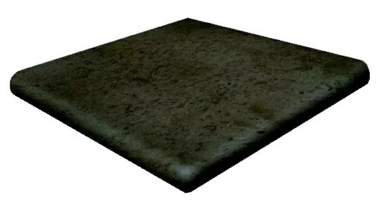Клинкерная плитка Ступень угловая Rounded Stair-tread Corner Antracita 33*33