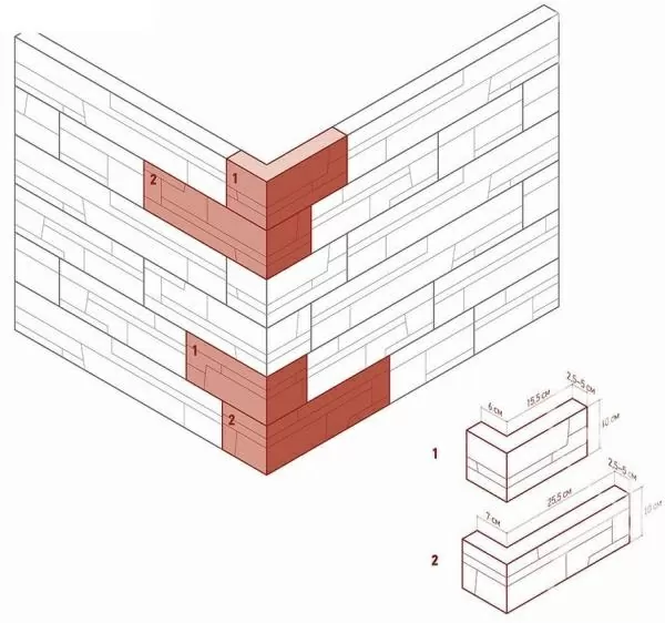Искусственный камень 100-15 Кросс Фелл угловой 7х25,5x10 (6х15,5x10)