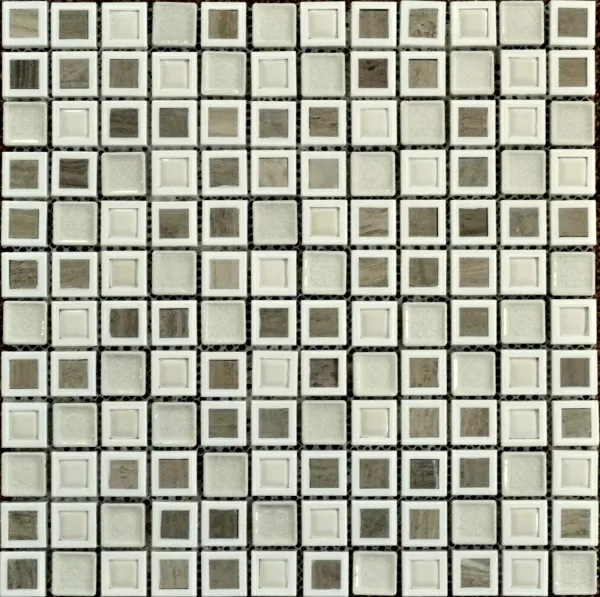 Мозаика CSR 095 Керамика и камень 30x30 (чип 1.5x1.5+2.3x2.3)