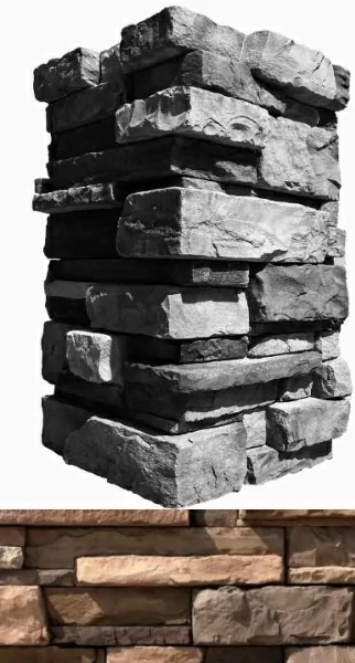 Искусственный камень 152-95 Уайт Клиффс угол 10x28,5x10 (8,5x24x10)