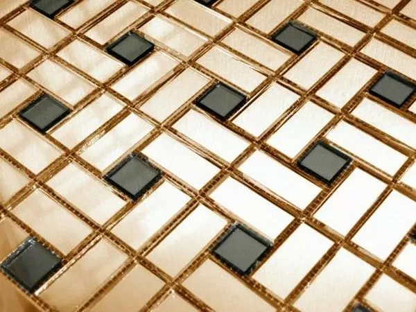 Мозаика GD42-2 Мозаика зеркальная на сетке (4.2x2+2x2) 32.8x32.8
