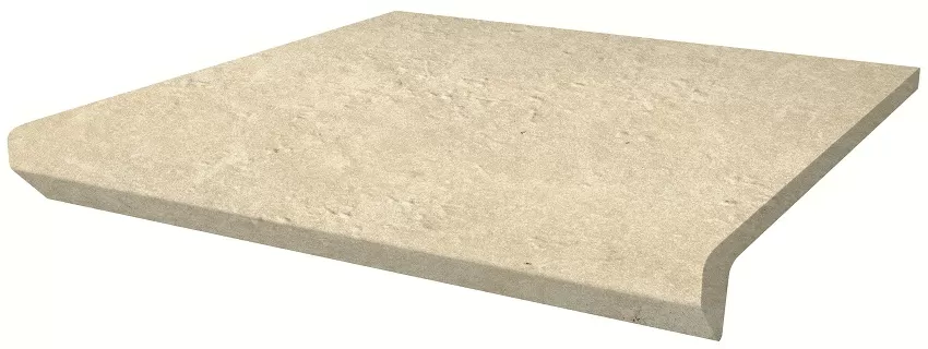 Клинкерная плитка Scandiano Beige Ступень простая с капиносом структурная 30х33