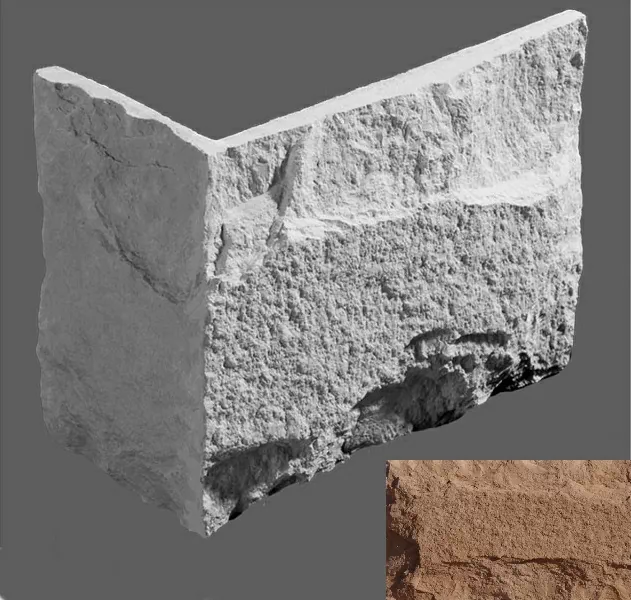 Искусственный камень Угловой элемент Турин 915 17,6/7,4(26/12,5)x14.5x3