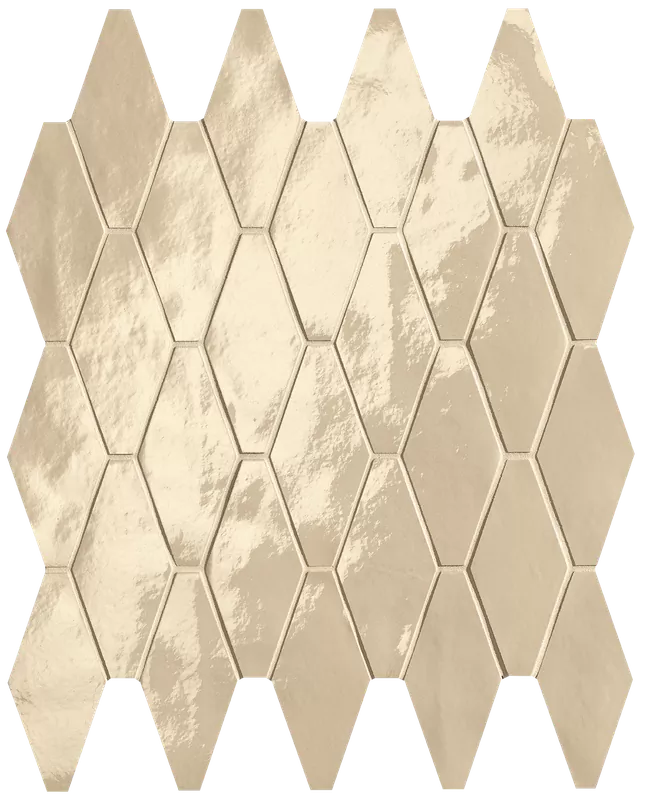 Мозаика fRW7 Glim Beige Rombi Mosaico Brillante 31x35,5