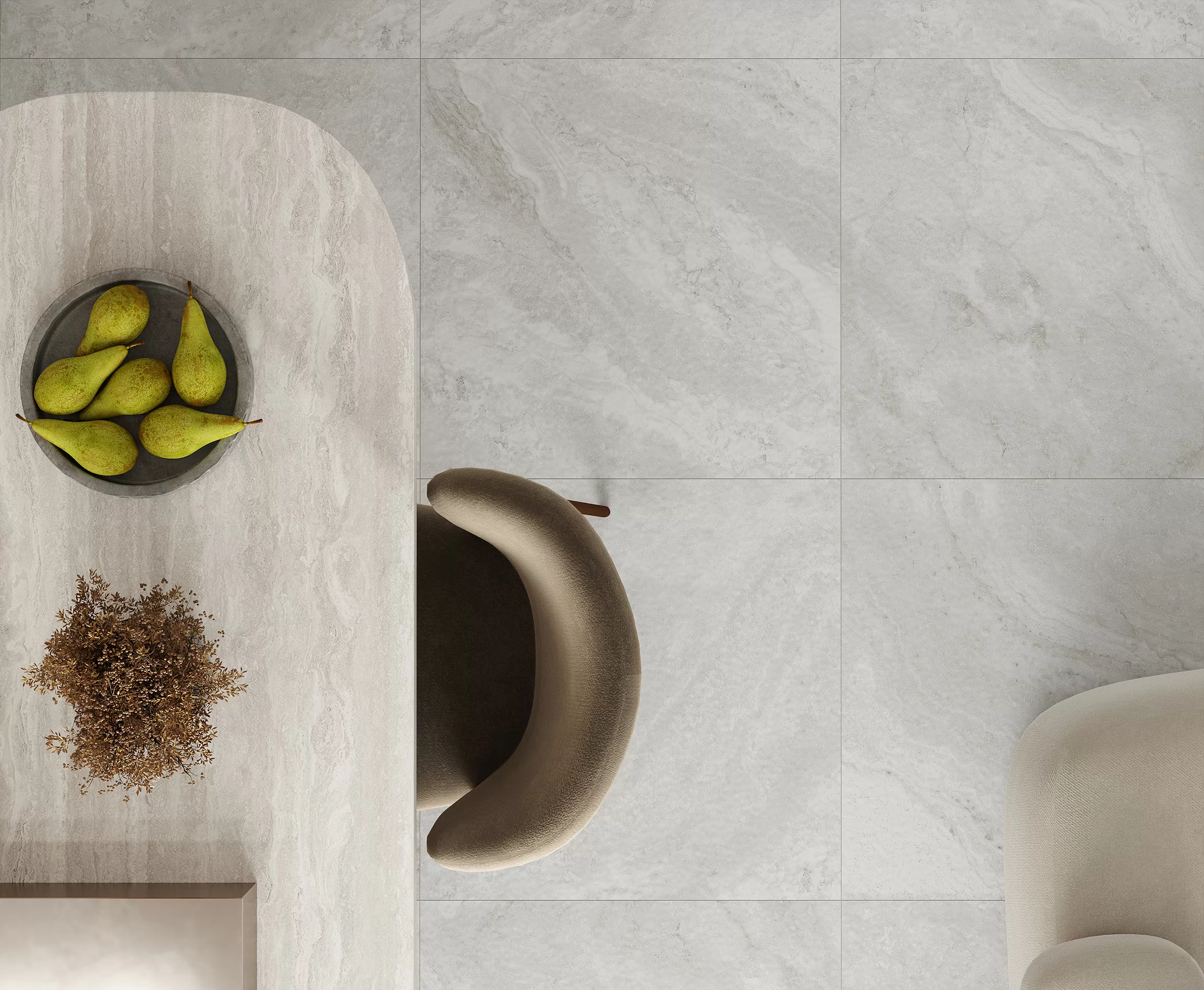 Керамогранит Titan White Cтруктурный 60х60