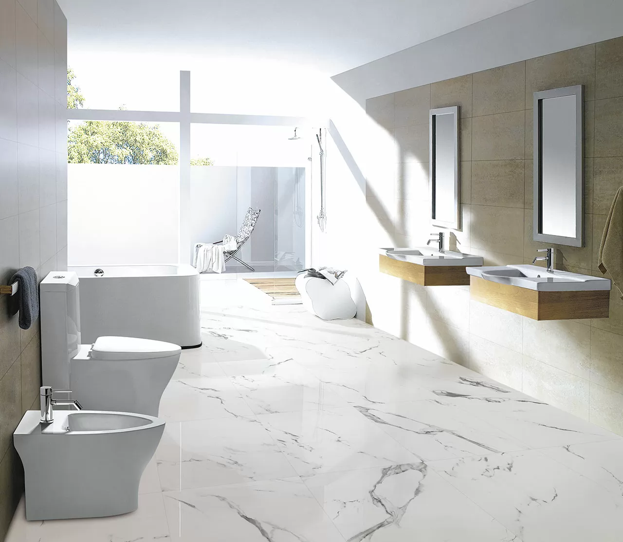 Керамогранит NTT9121P Calacatta Light Grey 60x120