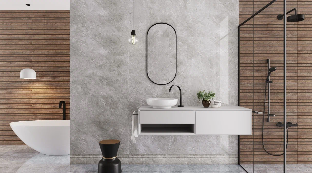 Плитка Плинтус 892 Amina Grey 16x89.5