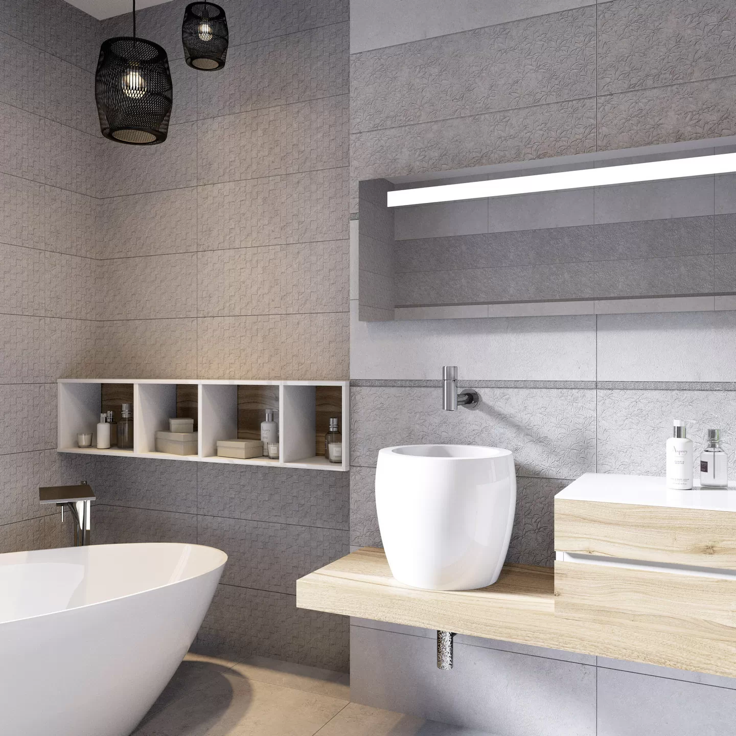 Плитка Olezia grey light 01 30х90