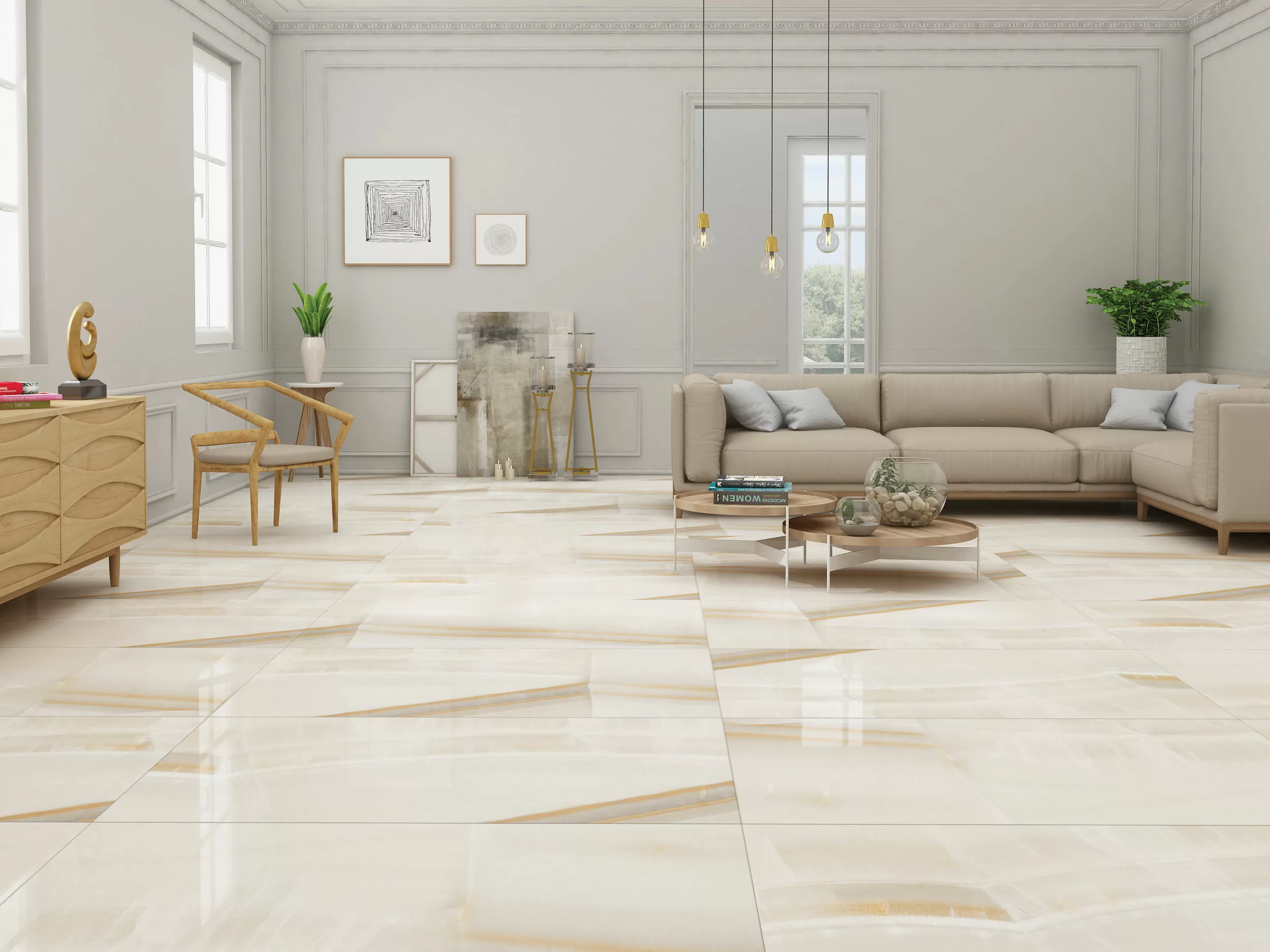 Керамогранит Statuario Regal Gold Glossy 60x120