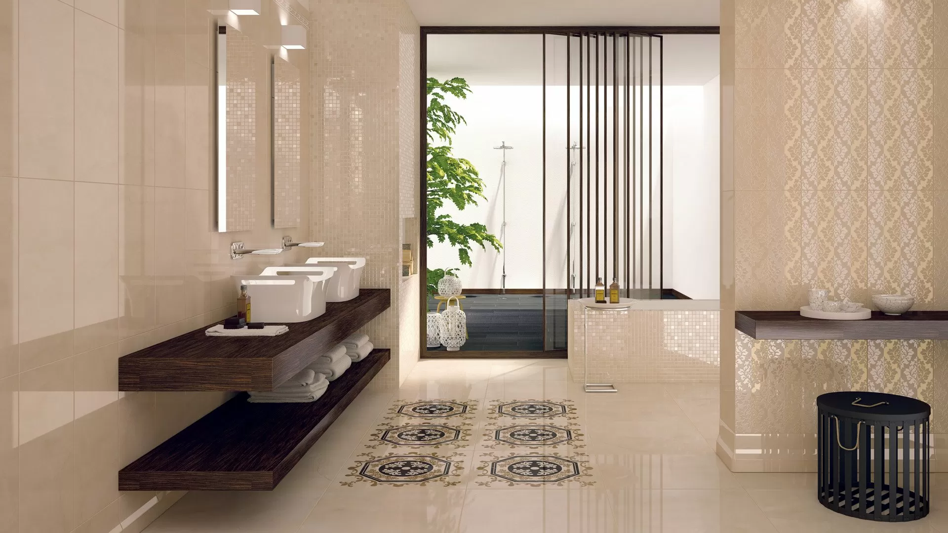 Керамогранит Delux Beige Refl. Rett 29,5х59