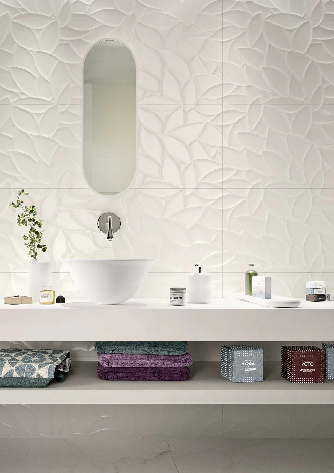Плитка MMFP Essenziale Struttura Flora 3D Satinato 40x120
