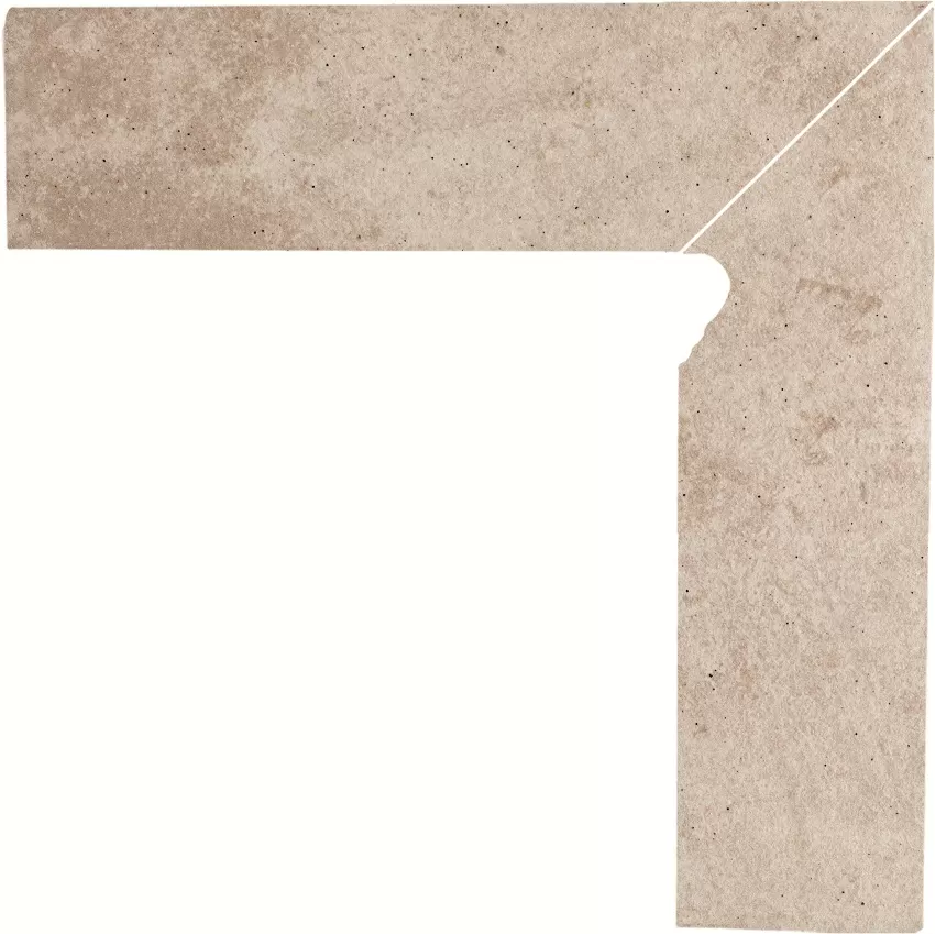 Клинкерная плитка Viano Beige Плинтус/цоколь правый 2-х элем MAT 30х8,1