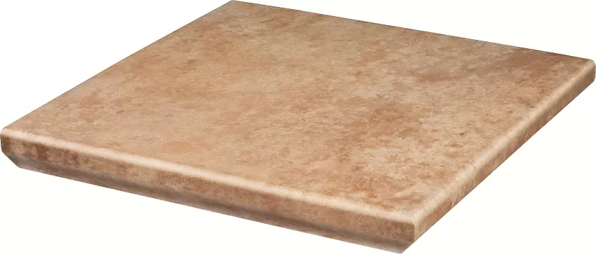 Клинкерная плитка Ilario Beige Ступень угловая с капиносом MAT 33х33