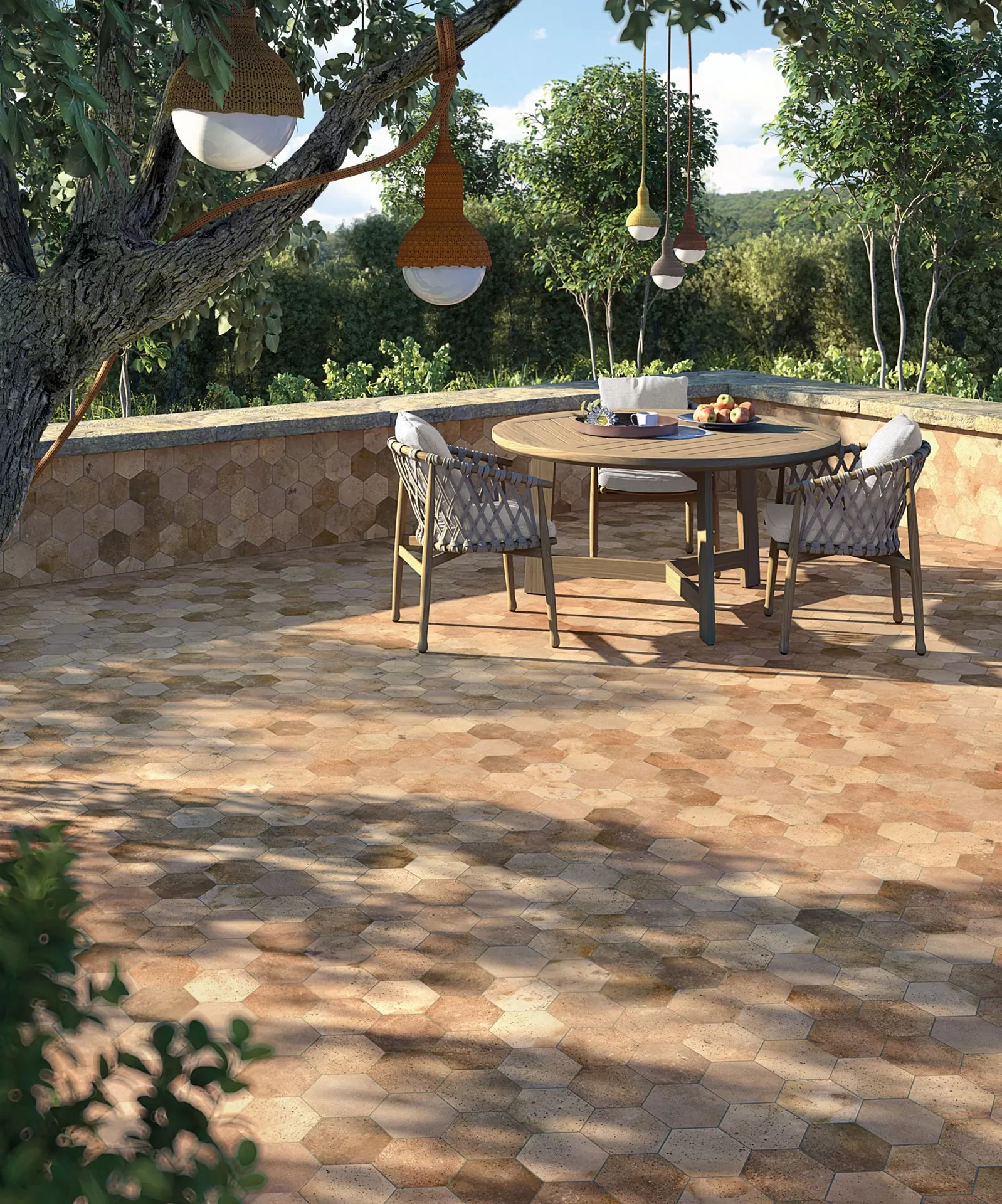 Керамогранит 4B3K Hexagono Figuli Pearl 15x17