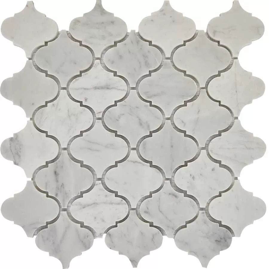 Мозаика PIX291 Dolomiti Bianco из мрамора полированная 74x74 305х315x8