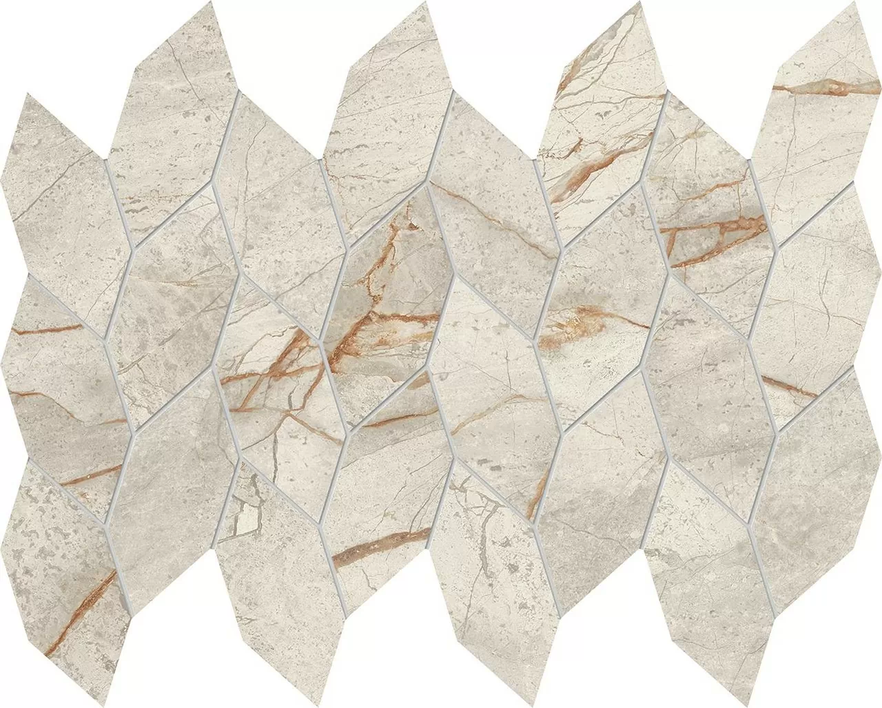 Мозаика AYD9 Marvel Diva White Everest Mosaico Twist Lapp 27,6х35