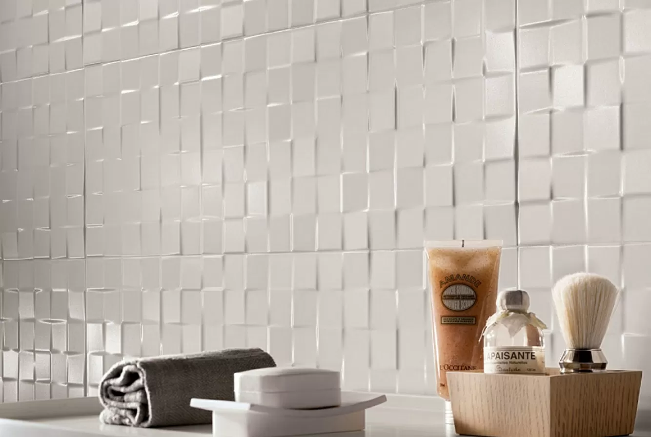 Плитка fLMU Lumina 75 Diamante Gloss White 25*75
