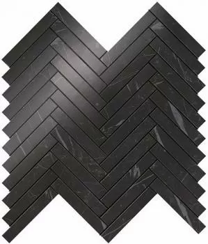 Плитка 9SHN Marvel Nero Marquina Herringbone Wall 30,5x30