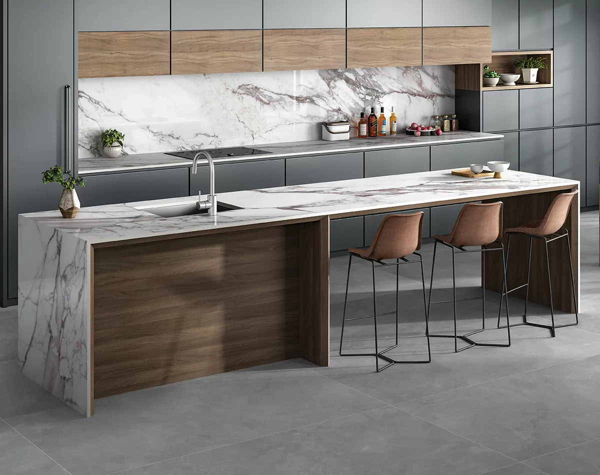 Керамогранит Calacatta Rose High Gloss 120х278х6