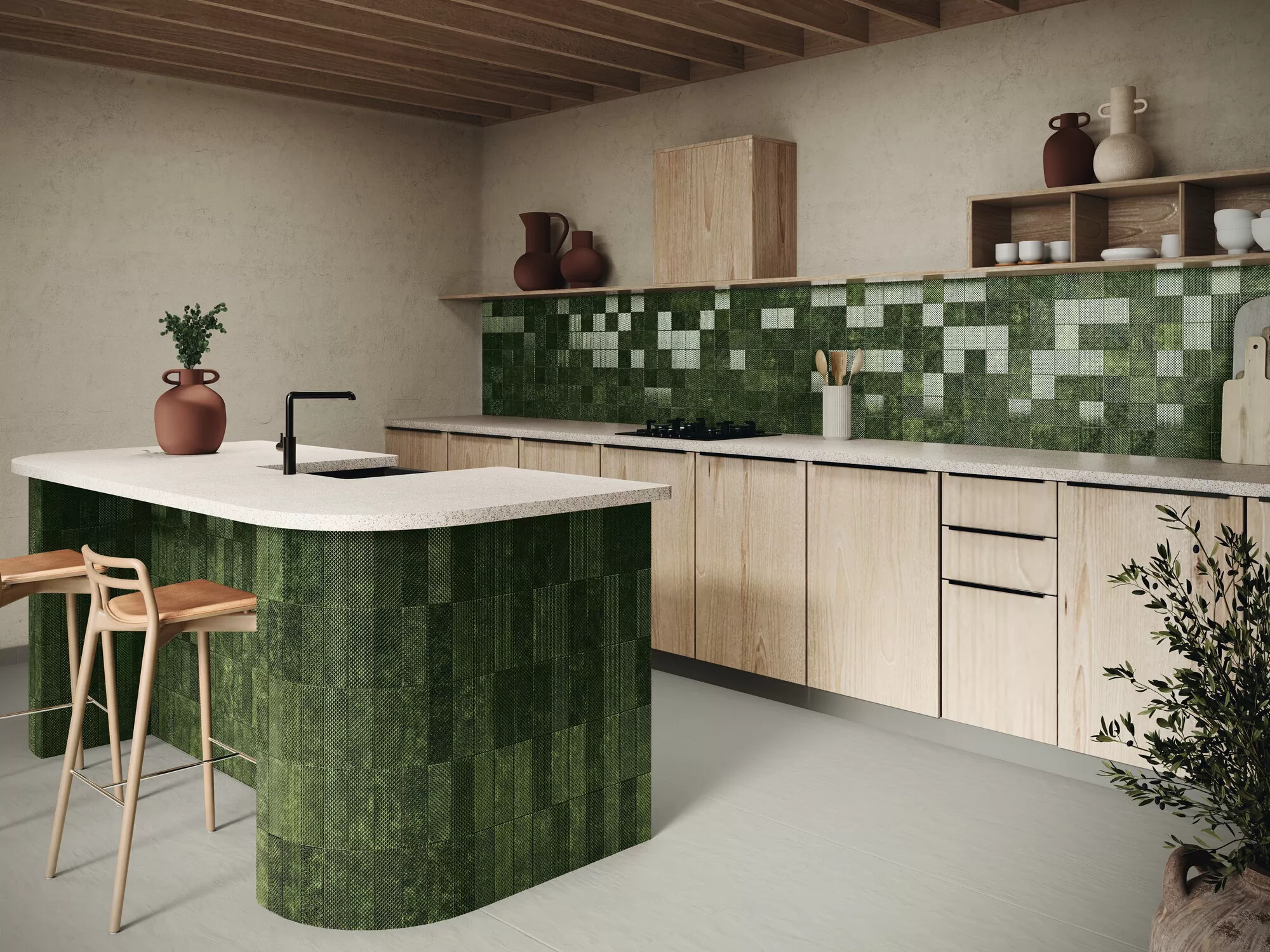 Керамогранит A041246 A Piedi Dark Green 100х100