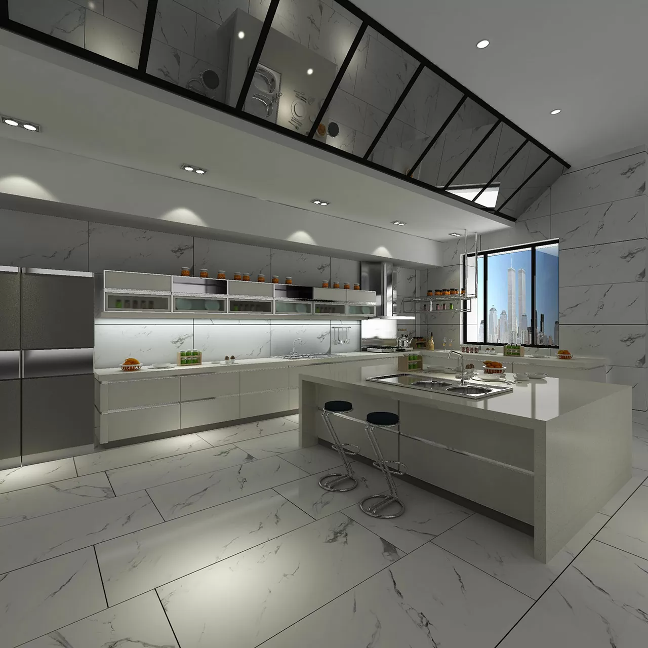 Керамогранит NTT9121P Calacatta Light Grey 60x120