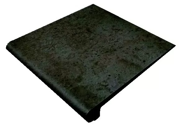 Клинкерная плитка Ступень фронтальная Rounded Stair-tread Antracite 33*33
