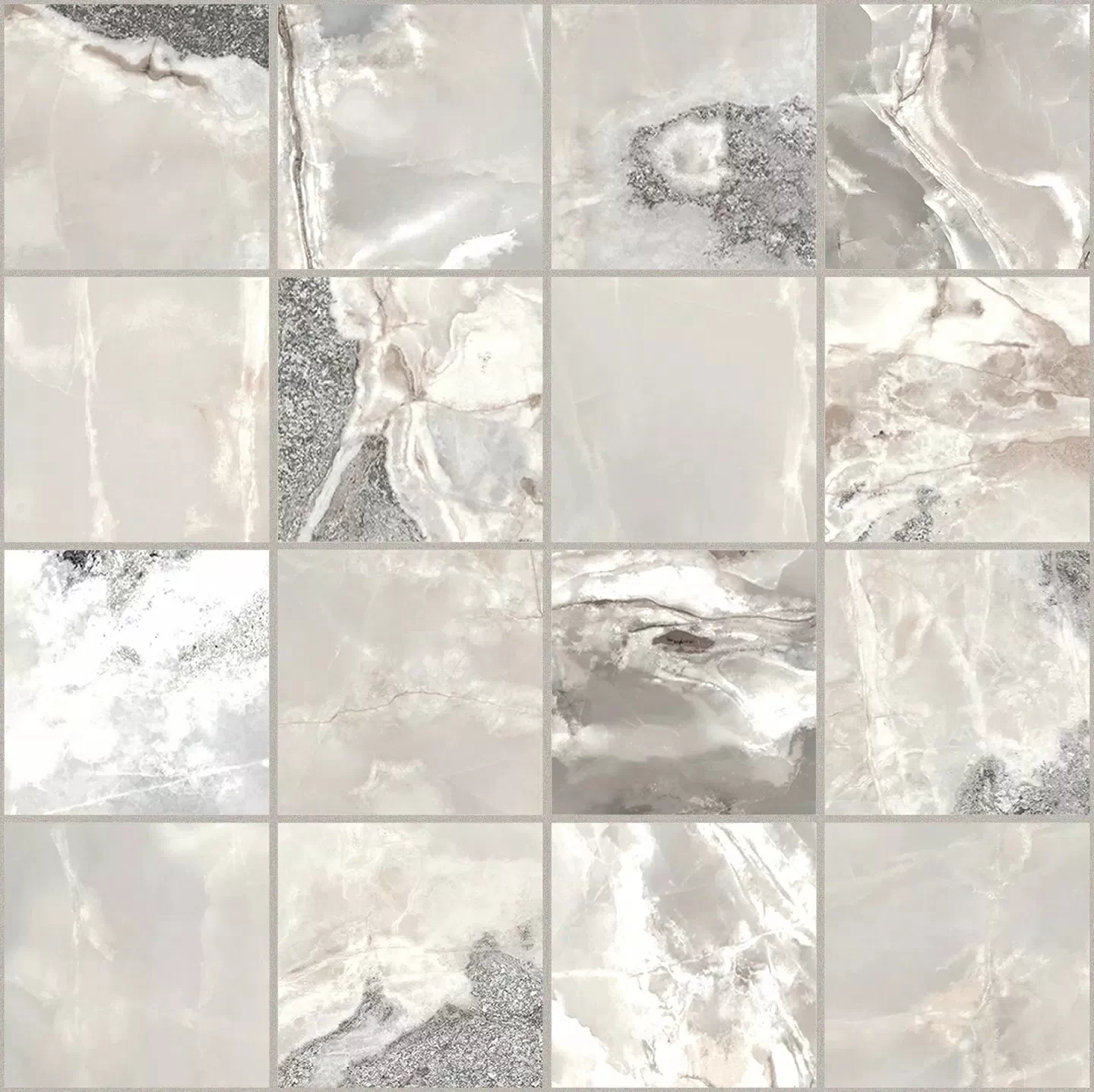 Мозаика 767695 Onyx&More Silver Blend Glossy Mosaico 6mm 7,5x7,5 30x30